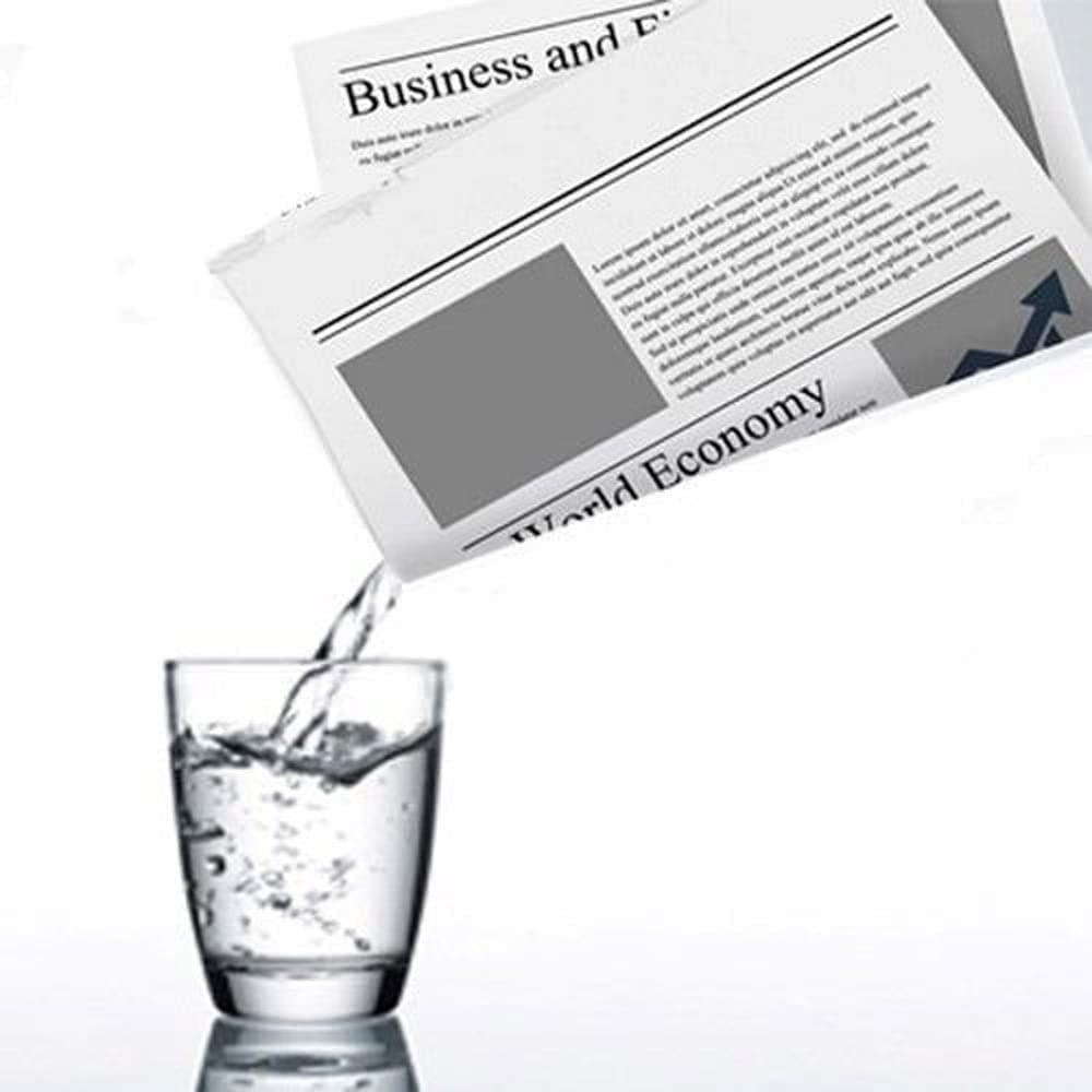 Magician's Appearing and Disappearing Liquid from Newspaper Gimmick Prop Magic Trick