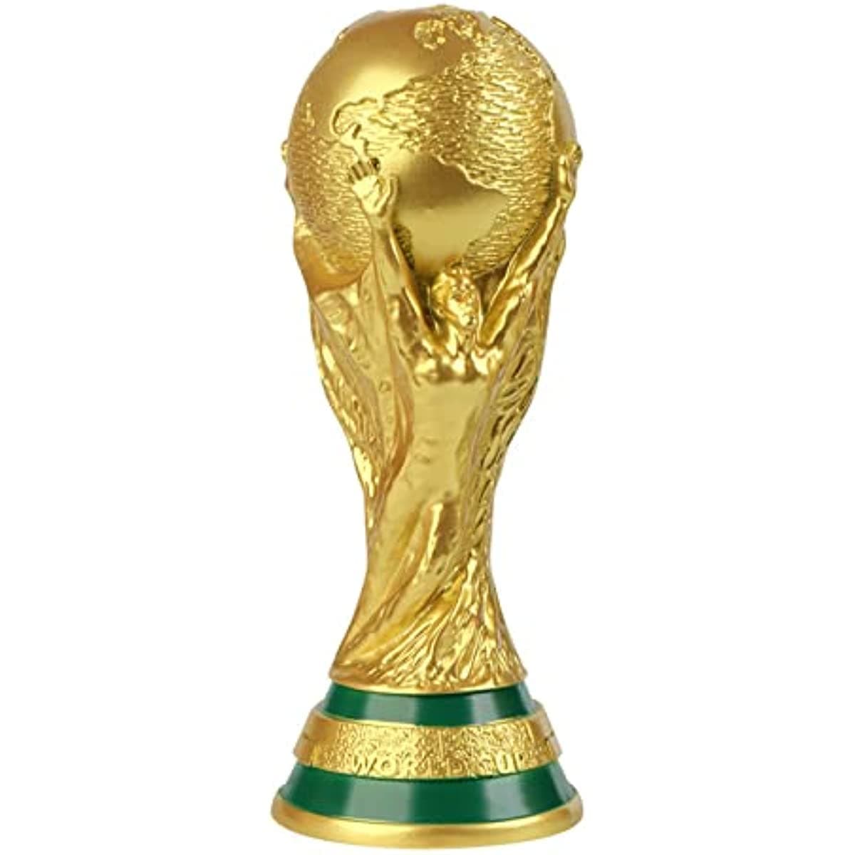 YLmeet 2022 World Cup trophy replica, real size 14.1", 10.6", 8.3" made of resin material, ideal for soccer collectors, sporting event awards, fans and office desktops. (Large)