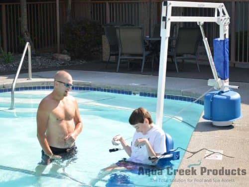 Scout Pool Lift, No Anchor-350lb cap Model F-802SC-DER-D