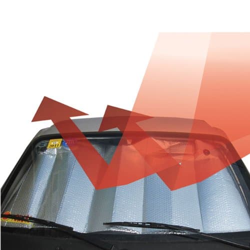 SILVER FOLDING CAR SUN WINDSCREEN SHADE REFLECTOR