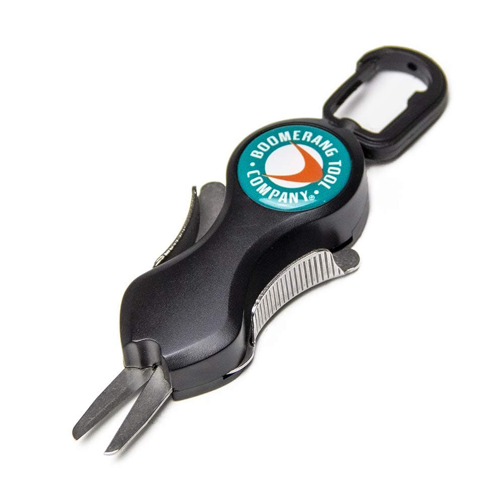 BOOMERANG TOOL COMPANY SNIP Fishing Line Cutters with Retractable Tether and Stainless Steel Blades that Cut Braid, Mono and Fluoro Lines Clean and Smooth!