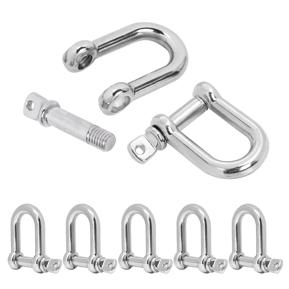 CooBigo Metal Silver Bow Shackle for Emergency Survival Paracord Bracelet Parachute