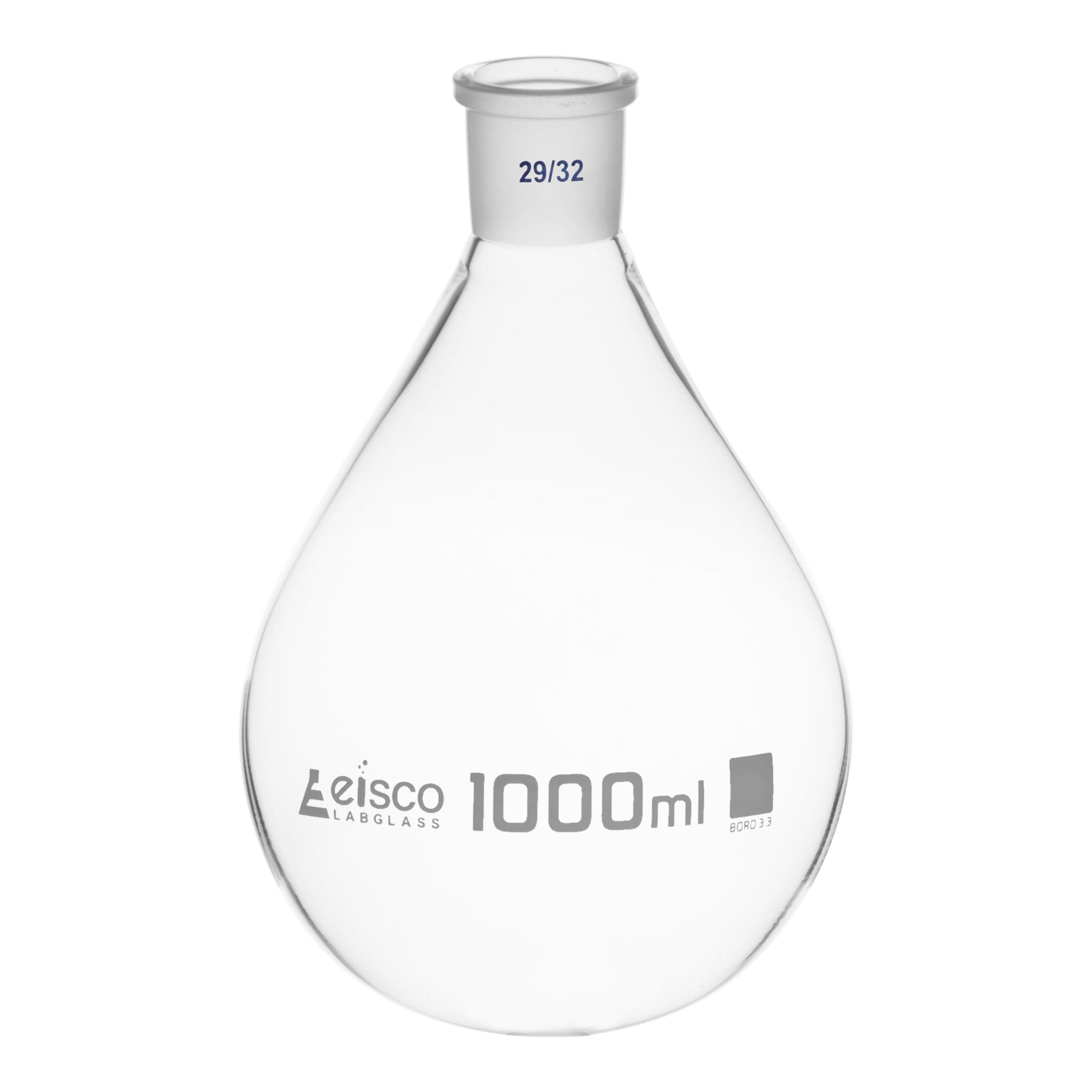 EISCO Evaporating Flask, 1000ml - 29/32 Interchangeable Joint Borosilicate Glass- Eisco Labs