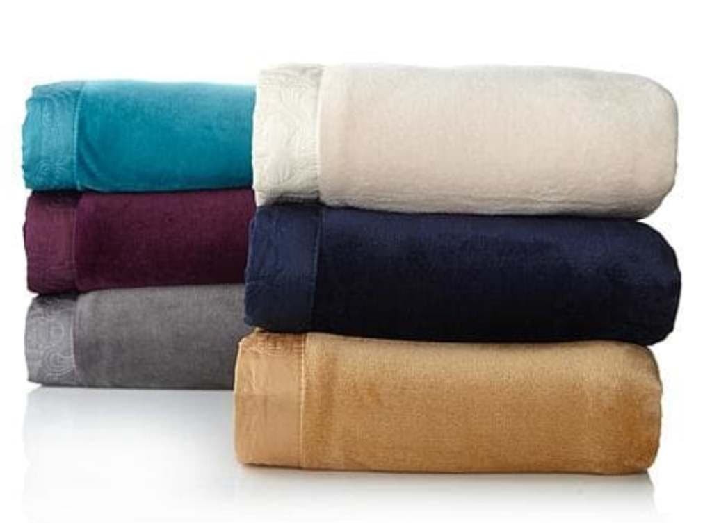 Highgate Manor Velvety Plush Satin Trim Blanket - Cerulean - Full/Queen