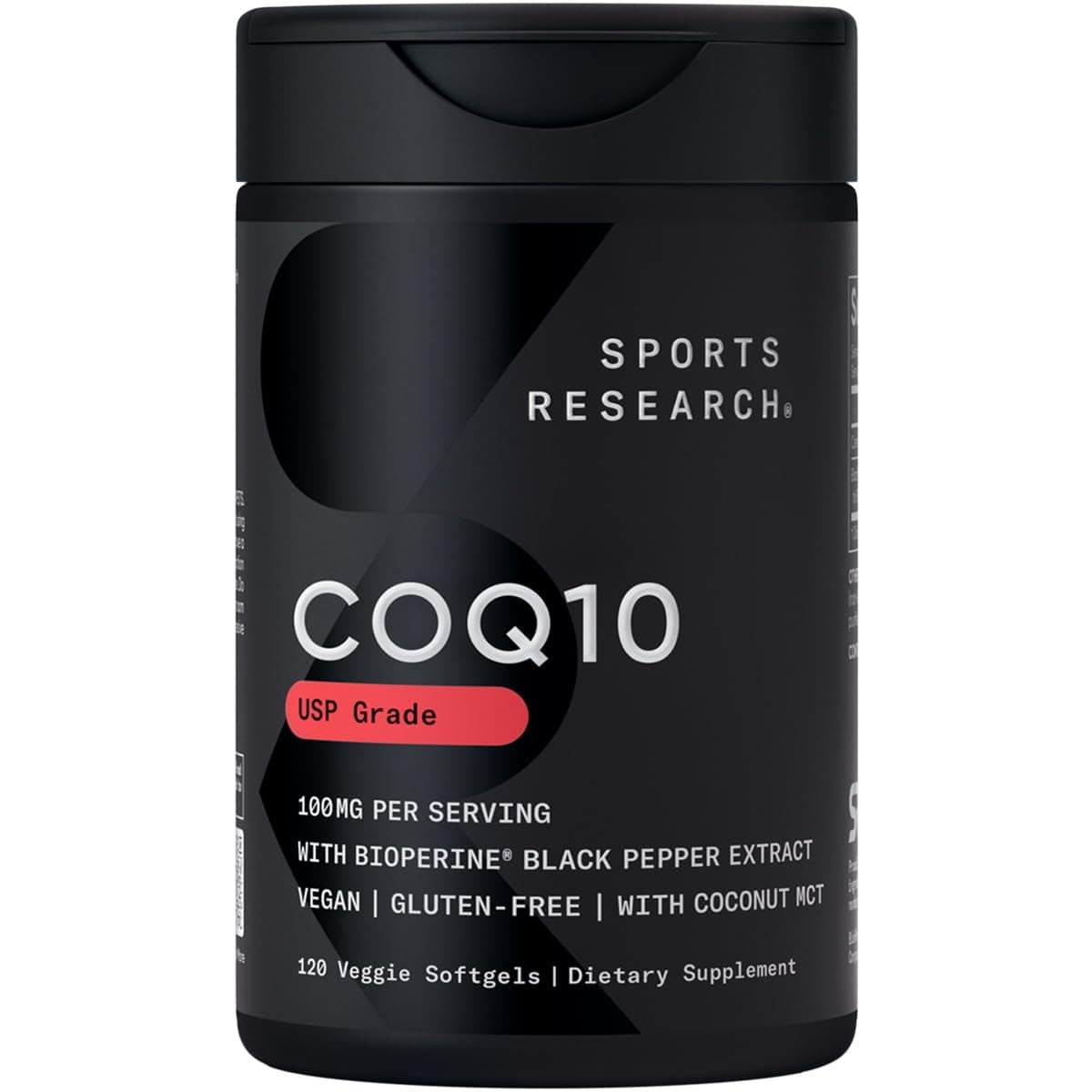CoQ10 (100mg) Enhanced w/Coconut Oil & Bioperine (Black Pepper) for Better Absorption | Vegan Certified, Non-GMO Verified (120 Veggie Softgels)