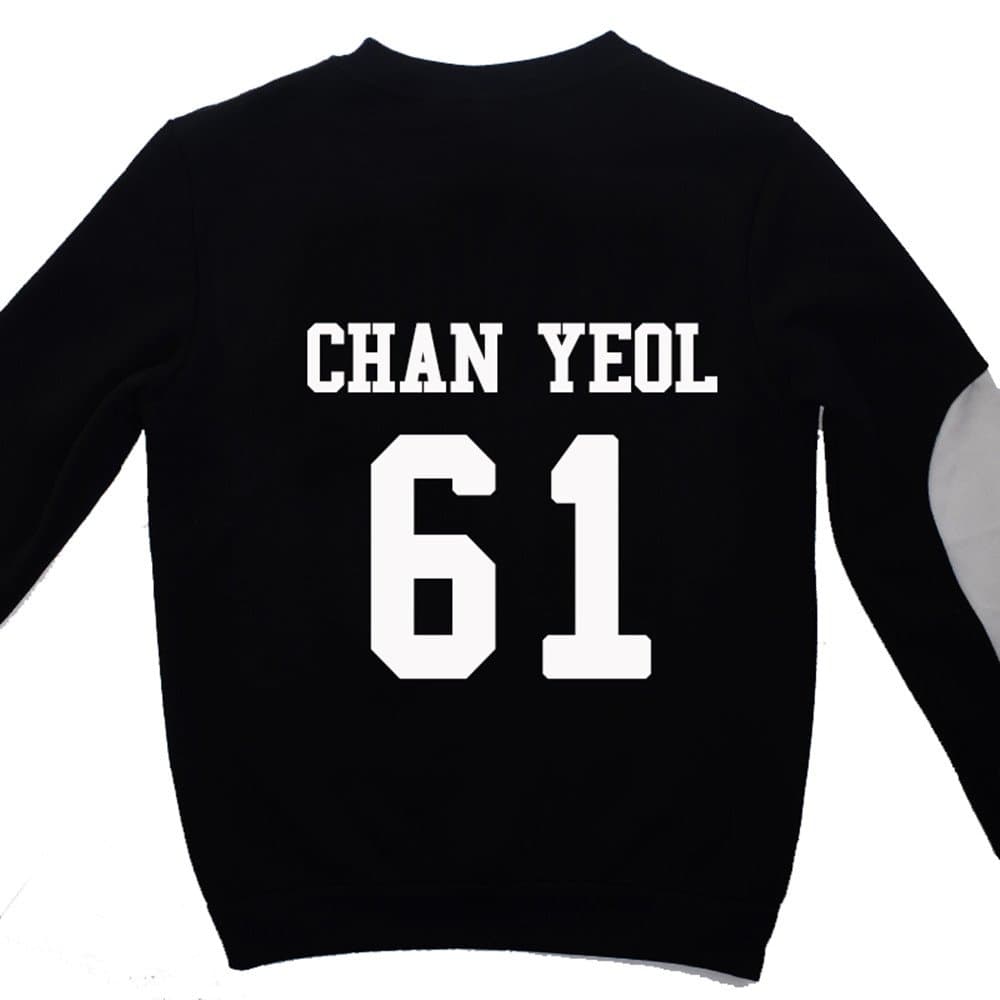 Fanstown kpop EXO hoodie miracle in December sweater SBS costume with kerchief+glove Black