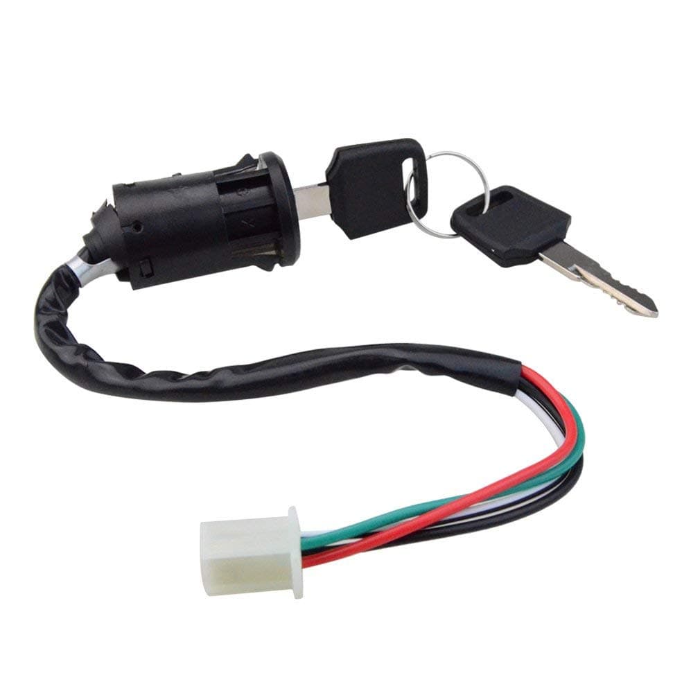 4 Pin Ignition Key Switch Set Compatible with Chinese 50cc 70cc 90cc 110cc 125cc 150cc 250cc ATV Dirt Bike Quad