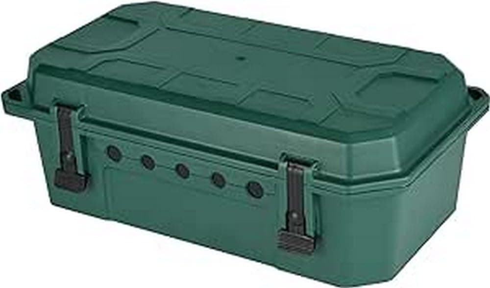 Electraline 300180 Waterproof Protective Box for Outdoor Electrical Connections Weatherproof IP54 with 5 Cable Outlets (from 7.5 mm to 12.4 mm), Dimensions 390 x 228 x 138 mm, Green, Empty X-Large