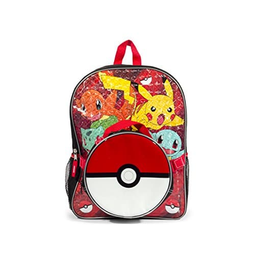 Pokemon Red Scare Again Backpack with Insulated Pokeball Lunch Kit