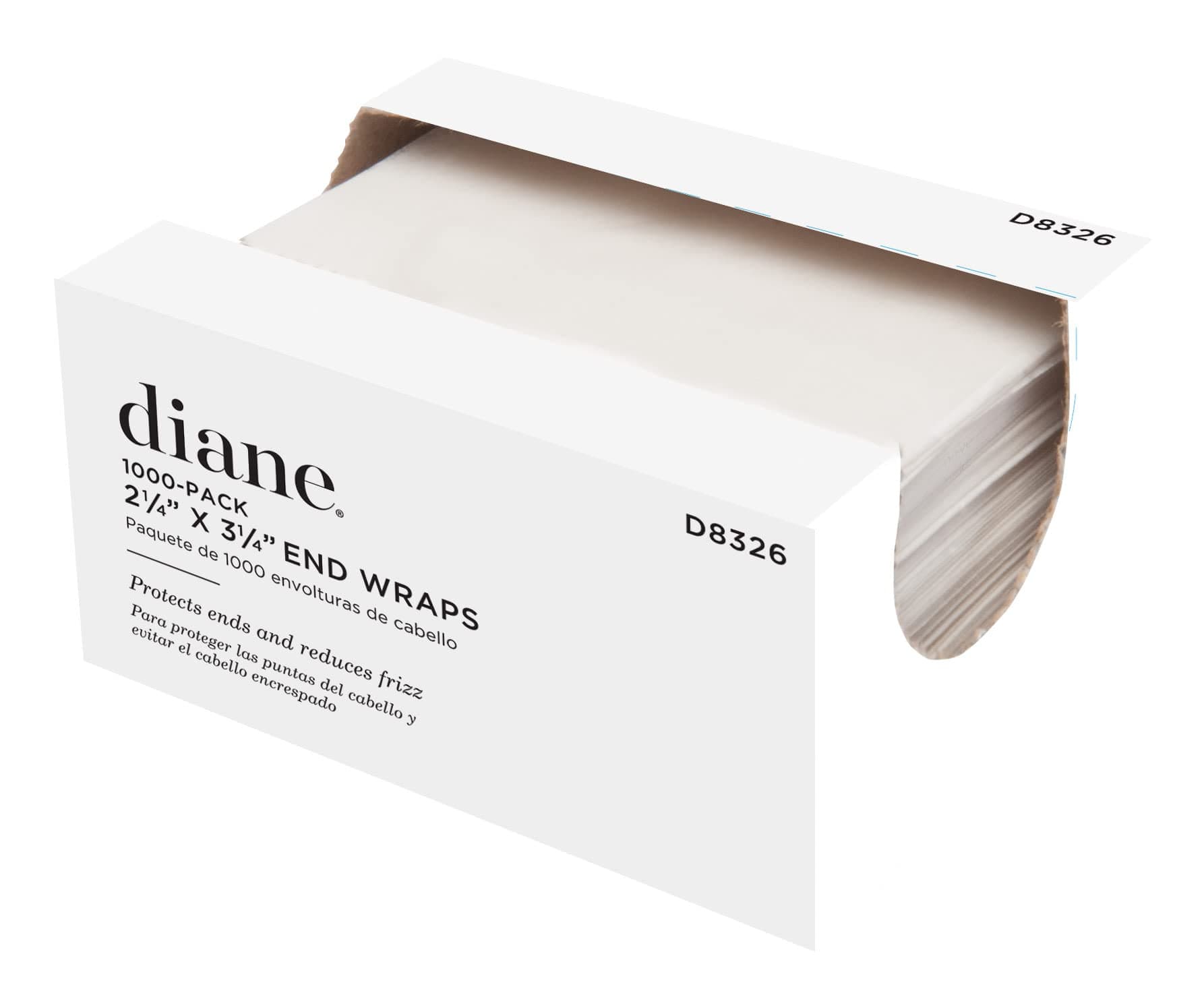 Diane End Wraps for Styling Hair in Salon or at Home 2.25 inch x 3.25 inch, White, 1000 Count(Pack of 1)