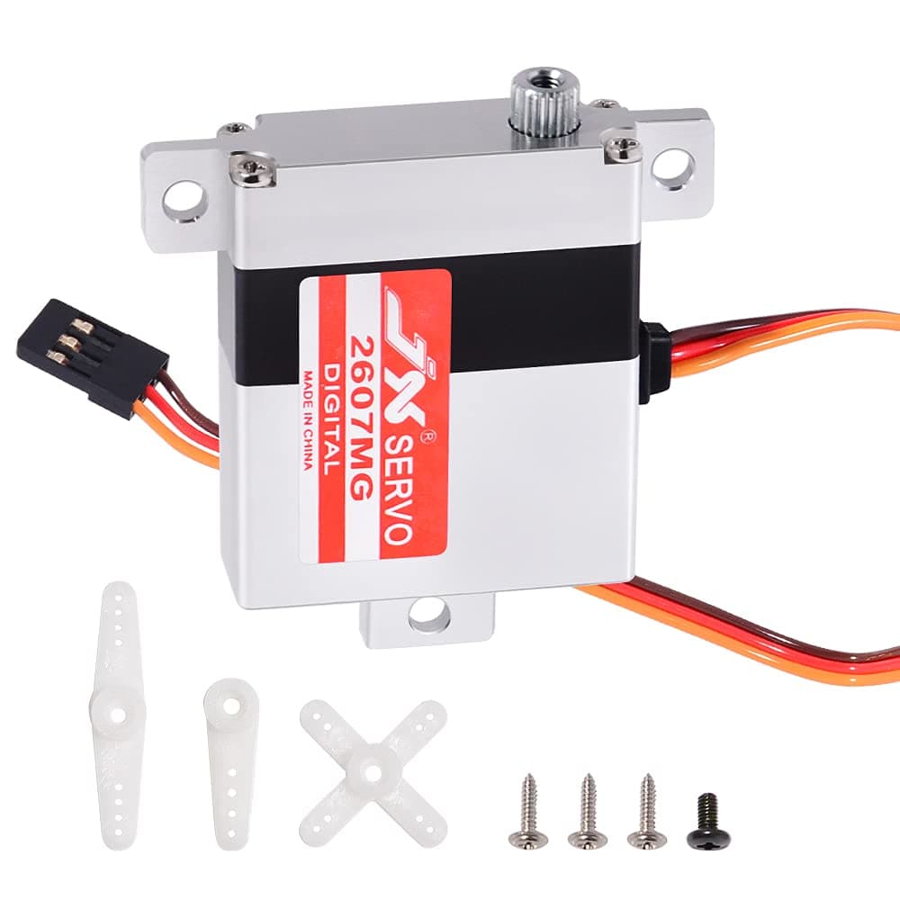 JX Servo PDI-2607MG 7.2kg 0.13sec Digital Full Metal Aluminium Case Wing Servo for RC Drone Glider Dual Ball Bearing