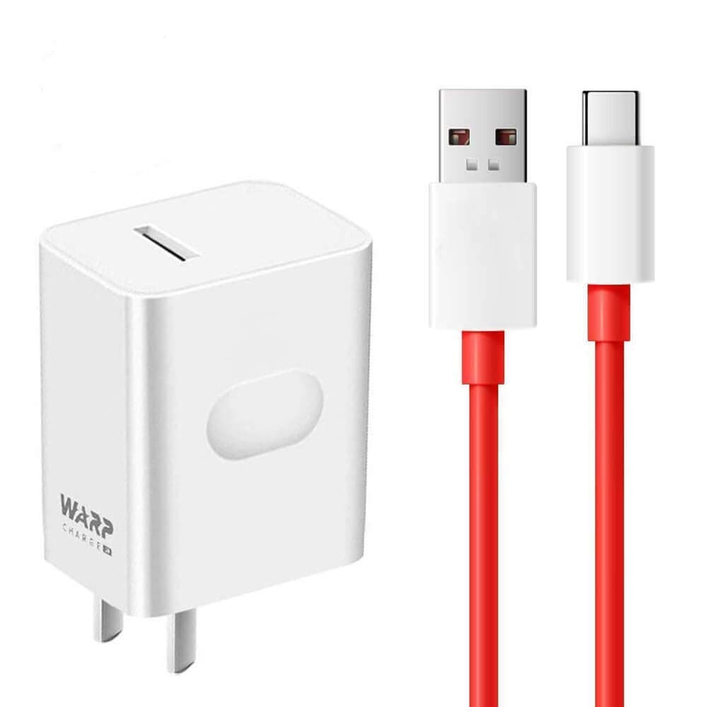 Warp Charger,30W Quick Rapid Charge Power AC Wall Adapter with USB-C Fast Charging Data Cable 3.3FT [5V 6A] Compatible with OnePlus Open/11/10/9/Nord/Ace/Realme/8Pro/ 7T/ 6/ 5T/ 5/ 3T/ 3 (White)