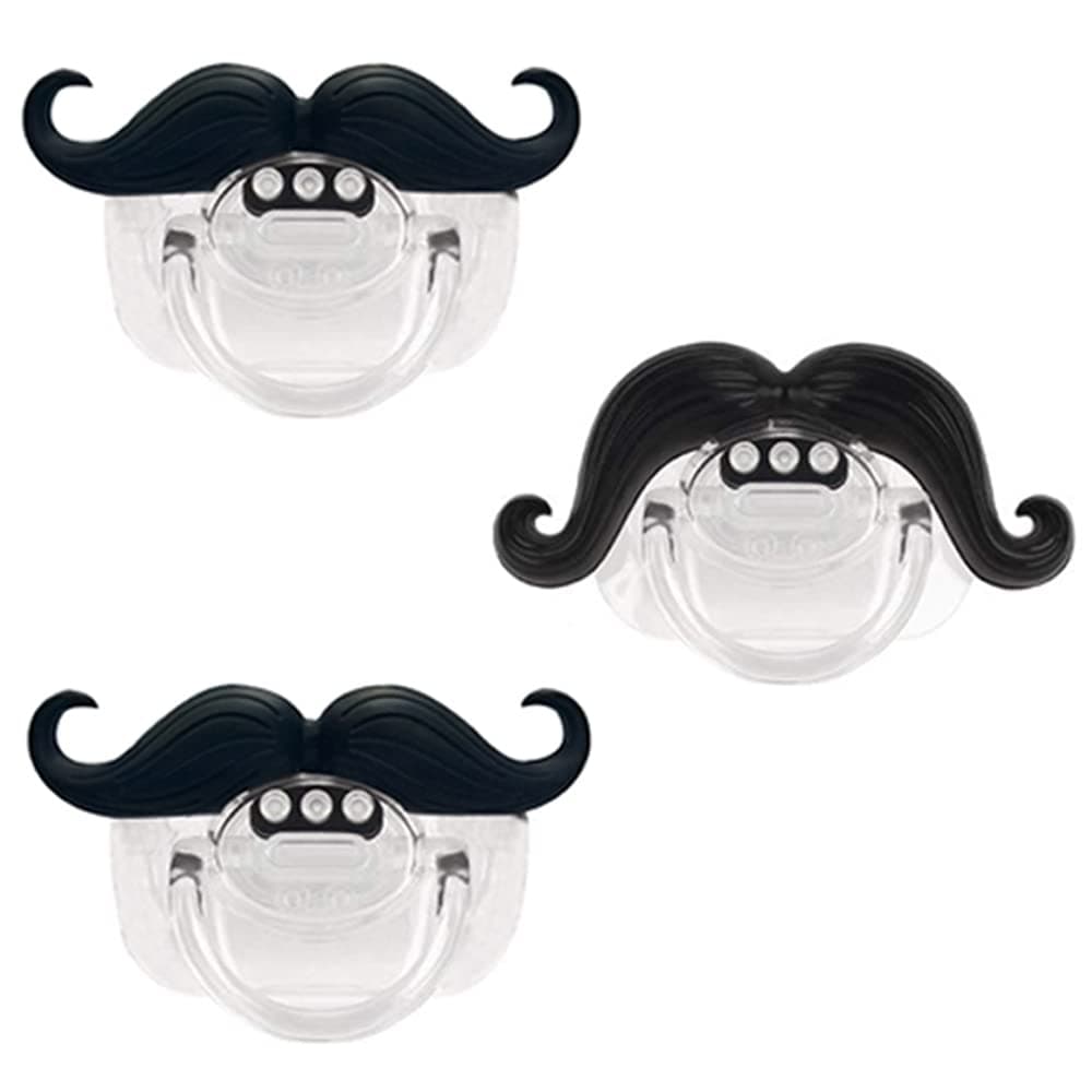 3pcs Mustache Pacifier, Gentleman Mustache Baby Pacifier, Pacifier 0-36 Months, Gift Pacifiers for Boys and Girls