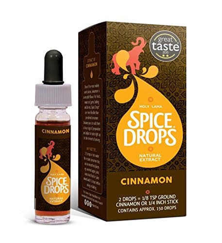 Holy lama Spice Drops Cinnamon Spices Extract – Great Taste Awards. Natural Cooking Ingredient. Savoury, Sweet, Baking, Dessert, Latte or Tea Drinks Recipes 2 x 5ml Bottles