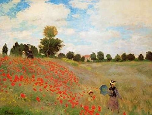 Field Of Poppies - Les Coquelicots 1873 Poster Print by Claude Monet (9 x 12)
