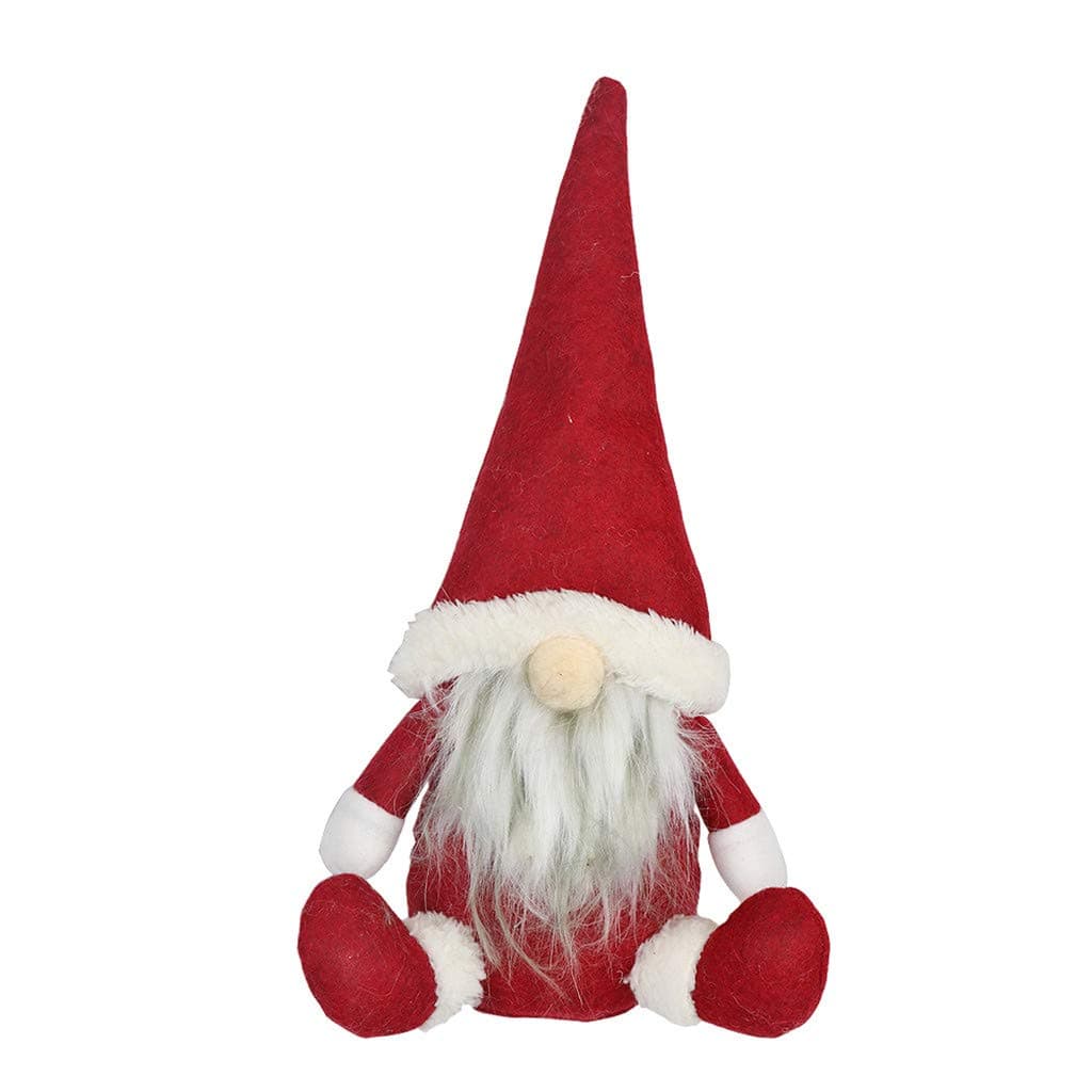 ONTO-MATO Handmade Santa Cloth Doll Birthday Present for Home Christmas Holiday Decoration (Red)