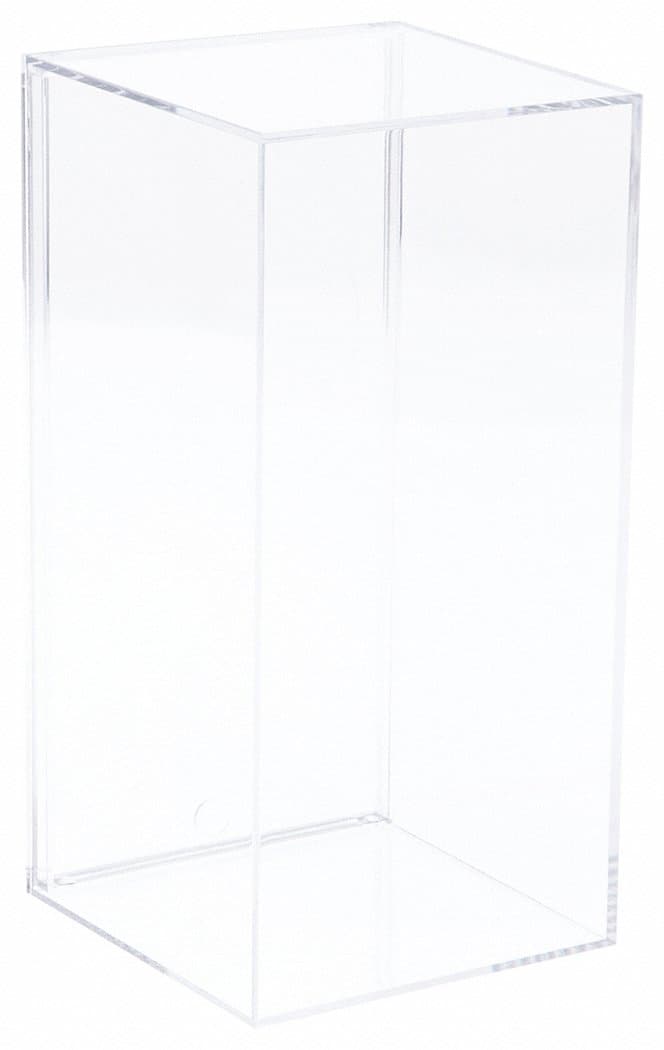 Pioneer PlasticsClear Acrylic Display Case (With No Beveled Edge) 3.8125" x 3.875" x 7.8125"