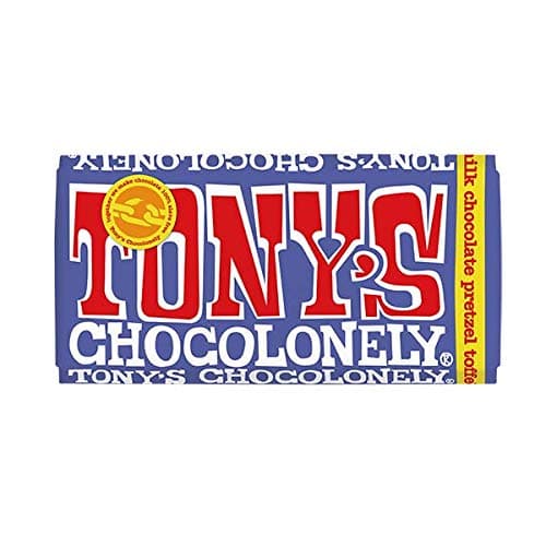Tony's Chocolonely Dark Milk Chocolate, Pretzel & Toffee Bar - 180g, 2