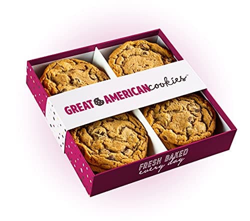 Great American Cookies - 12 Fresh Baked Chocolate Chip Cookies - Baked Daily, Hand Scooped and Never Frozen - Great for birthday, graduation, parties, or special events