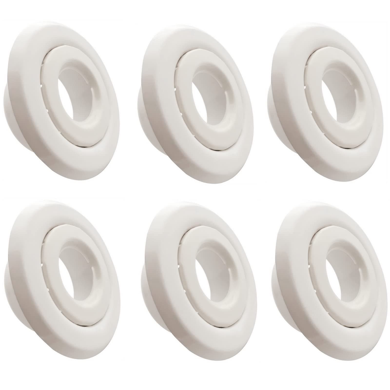 (6 Pack) 3/4" IPS Fire Sprinkler Head Escutcheon Plate Standard Cover Trim Ring Two Piece Rosette White Fire Sprinkler Covers for Ceiling