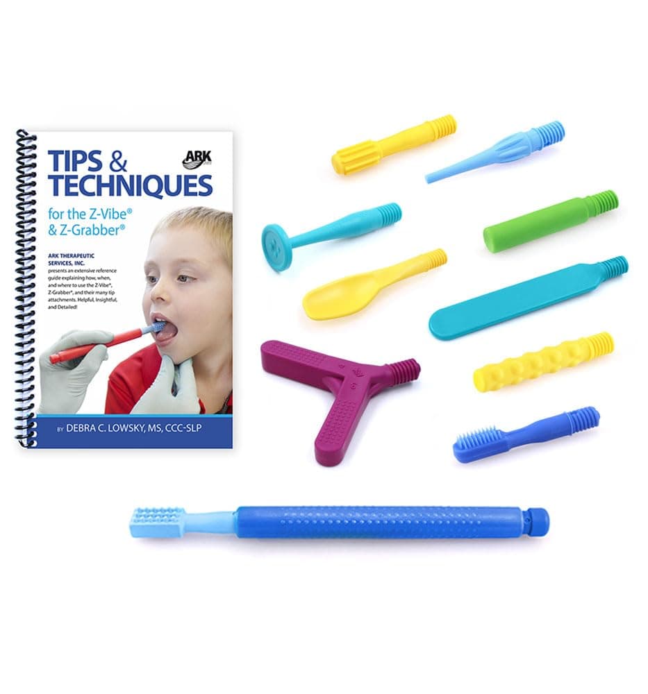 ARK's Z-Vibe Sensory Oral Motor Kit - ultimate kit with most popular tips & exercise book
