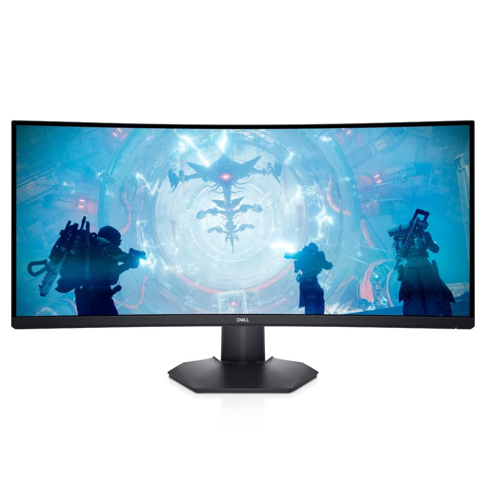 Dell S3422DWG 34 inch WQHD (3440x1440) 21:9 1800R Curved Gaming Monitor, 144Hz, VA, 1ms MPRT, AMD FreeSync Premium Pro, HDR 400, DisplayPort, 2X HDMI, 5X USB