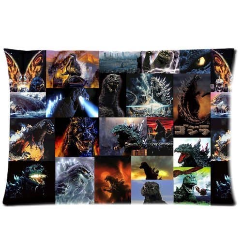Hoomin Godzilla Monster Grid Pattrn Custom Zippered Rectangle Pillow Case Pillowcases Size:20"x 30" (Two Sides)