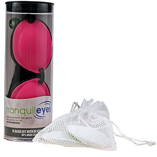 Tranquileyes XL with Microwavable Beads for Severe Dry Eye Relief (Hot Pink)