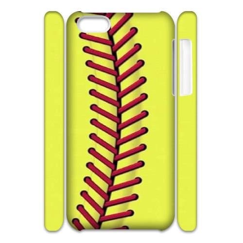 WEUKK softball iPhone 5C 3D cases, personalized phone case for iPhone 5C softball, personalized softball cover case