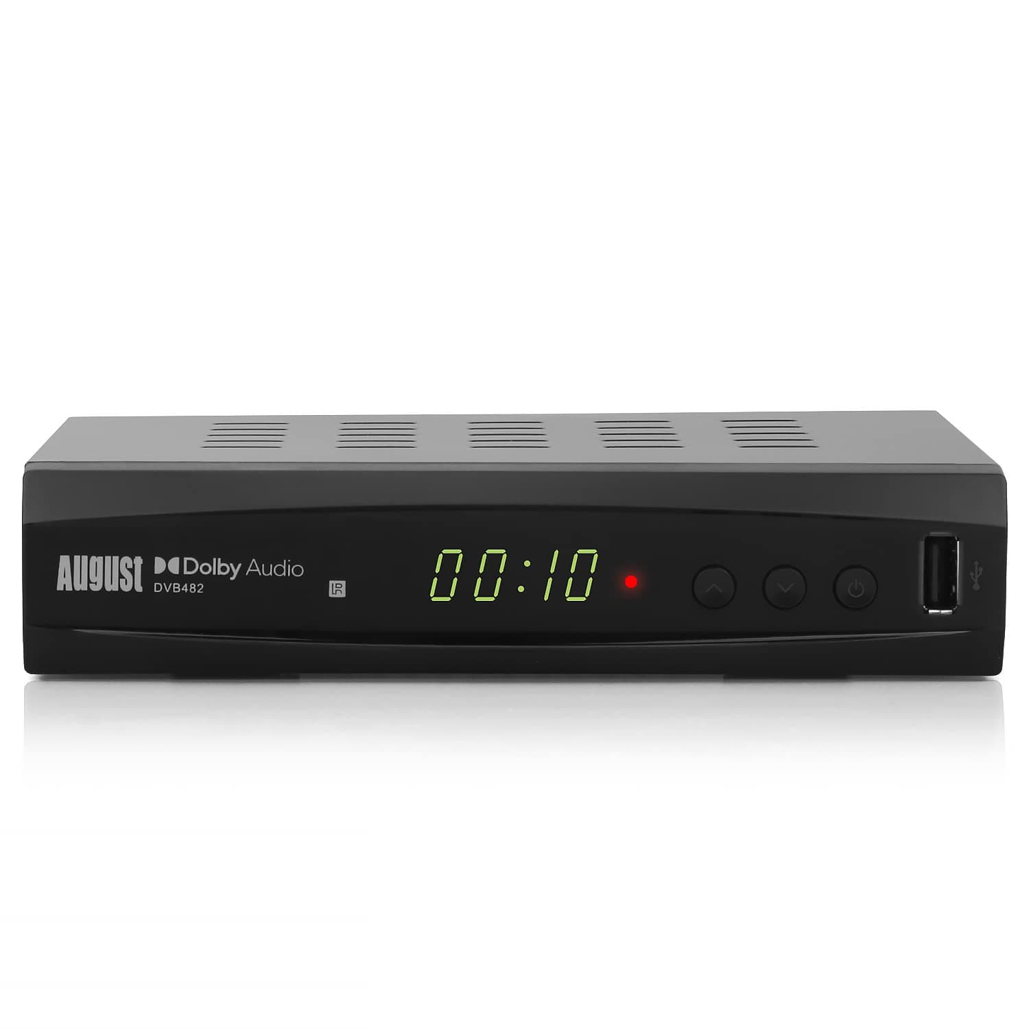 August DVB482 Freeview HD Recorder – Set-Top Receiver Boxes, HDMI 1080p – Watch & Record Two Channels – EPG, TimeShift, USB Recording, Multimedia Player – Not Compatible With Satellite
