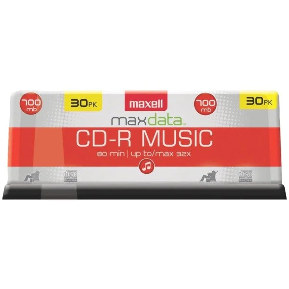 Maxell 625335 CDR-80 MUSIC GOLD CD Recordable Discs 32X 700MB 80 Min 30 Pack