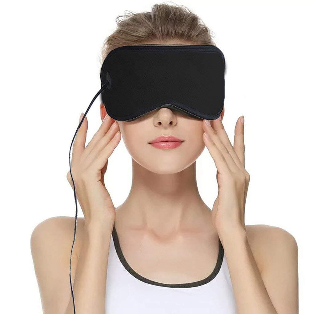Portable Electric Heating Pad for Eyes, Portable USB Heated for Eyes, Sleep Mask, 3 Temperatures Control with 6.2 ft USB Cable,Eyes Mask for Puffy Eyes, Dry,Tired Eyes,Dark Circles