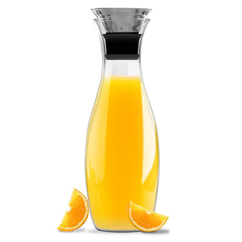 Vialli Design AMO Glass drip-Free Carafe Pitcher 1.3l, for Serving hot or Cold Drinks
