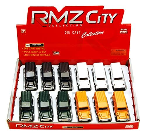RMZ City Land Rover Defender Diecast Car Package - Box of 12 1/64 Scale Diecast Model Cars, Assorted Colors