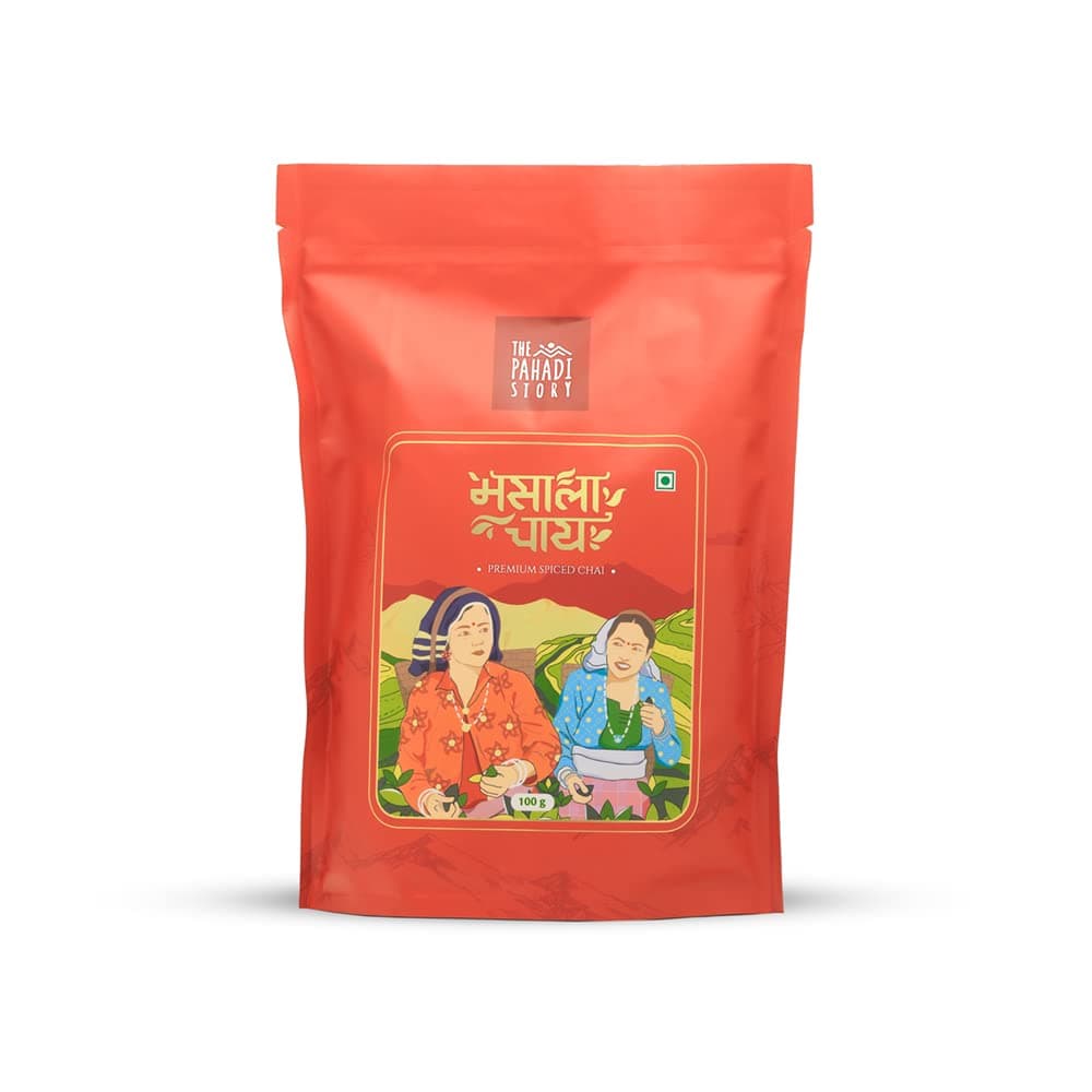 The Pahadi Story Masala Chai 100g - Assam Harvest Blend with 100% Natural Spices, Rainy Season Special Tea Powder, Aromatic Chai Masala