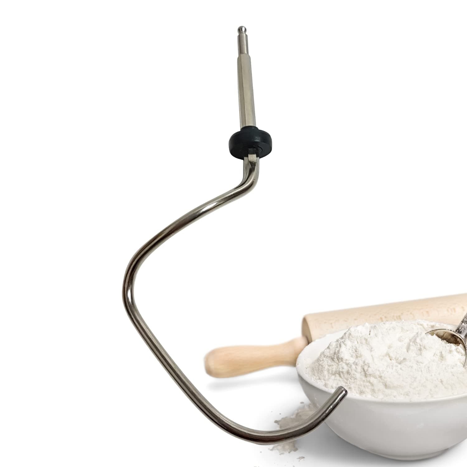 LICHTBLAU Dough Hook 2666 for Bosch Food Processor, Replacement Dough Hook 00080060, Suitable for Bosch MUM4 and MUM5, Stainless Steel Dough Hook for Food Processor, Accessories Bosch 080060