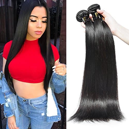 AOSUN HAIR Brazilian Straight Hair Bundles 1 Bundles 8inch Virgin Remy Human Hair Weave Weft Extensions Natural Color 10g Sample for Test (8" 10g/bundles, 9A Straight Bundles)