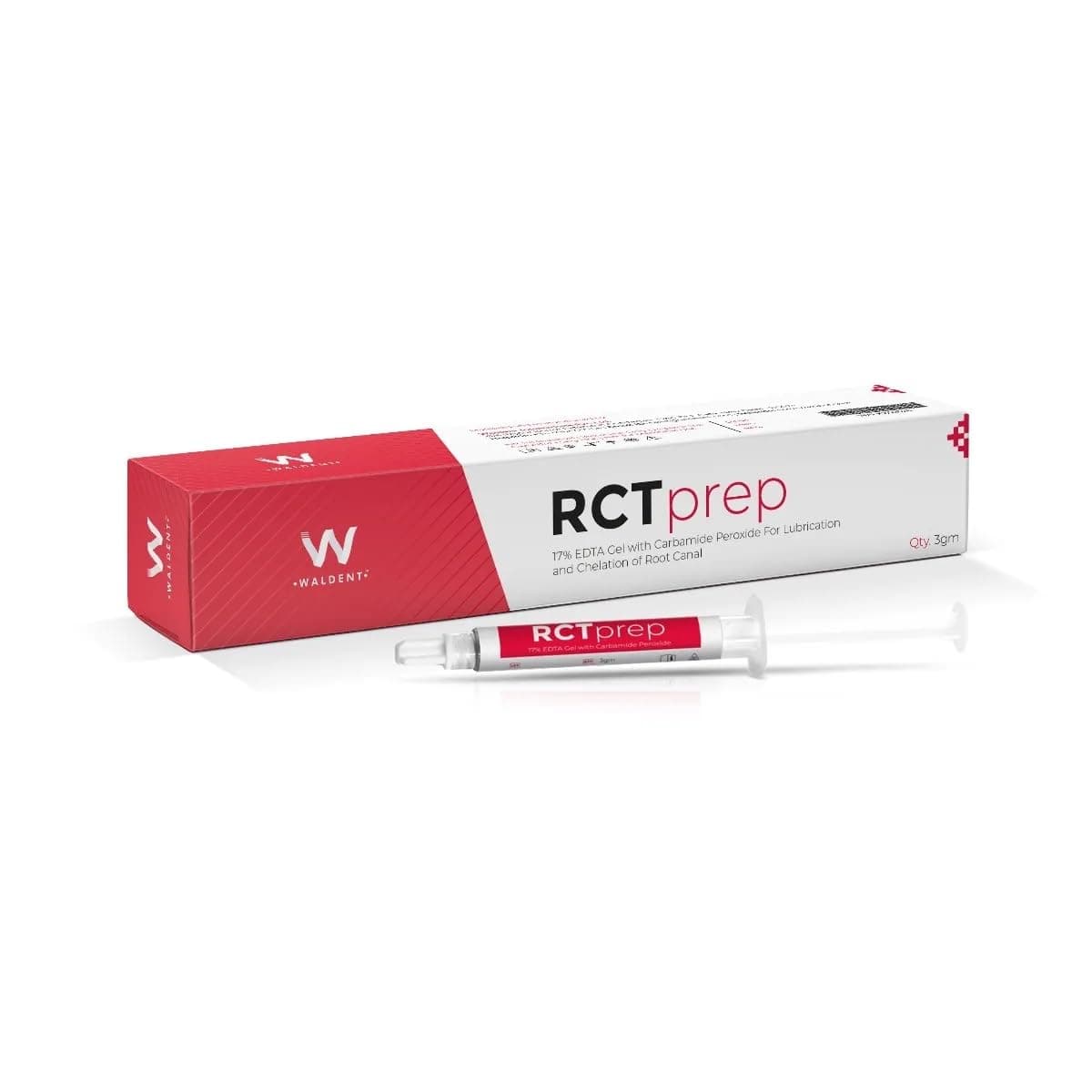 WALDENT Silicone Rctprep EDTA 17% Gel With Carbamide Peroxide | Root Canal Lubricant & Chelating Agent | Smear Layer Remover | 3G Syringe | Silica-Free | Dental Endodontic Irrigant