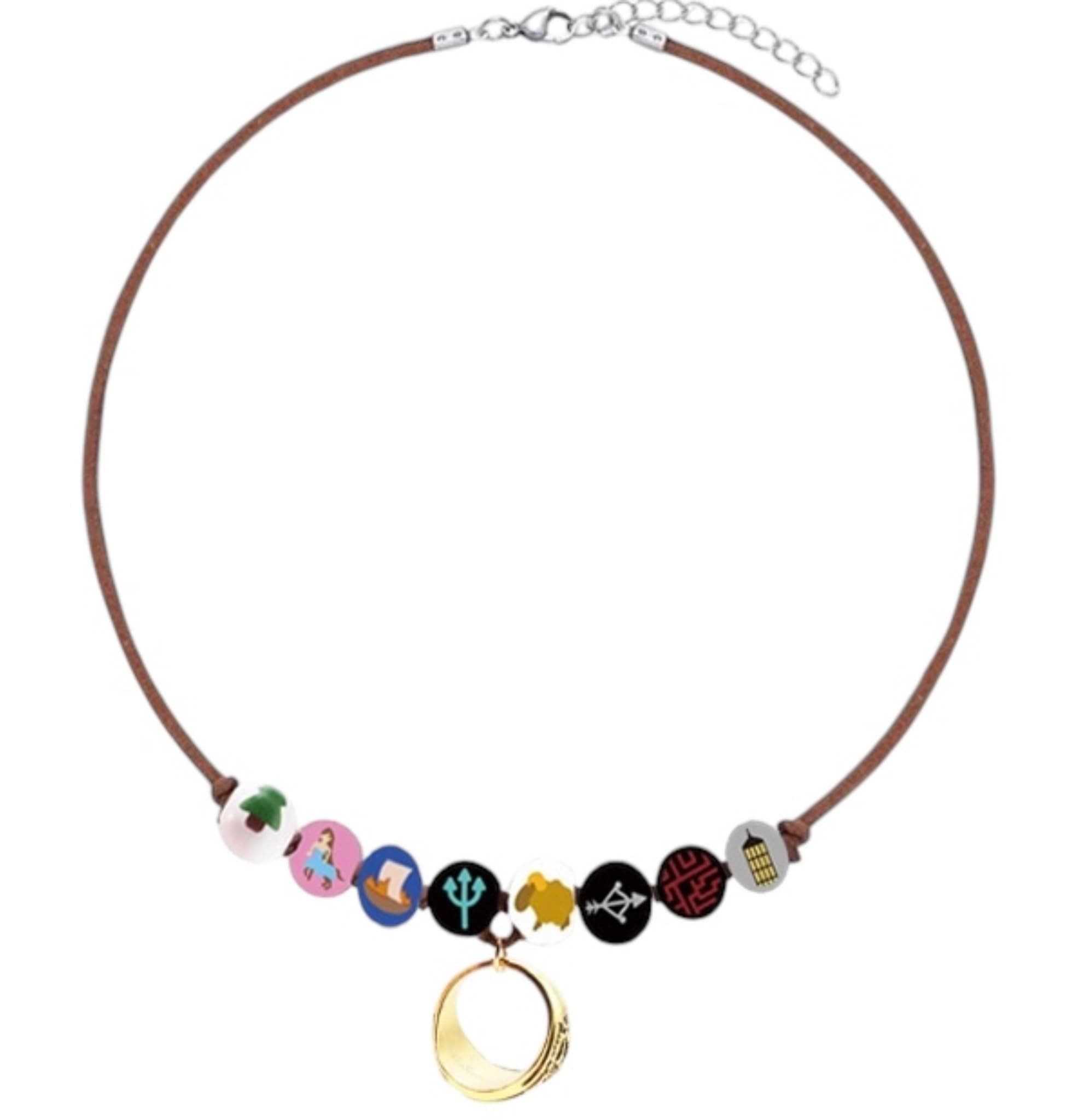 PRINCESS CUTENESS STORE Annabeth Chase Handmade Wooden Bead Camp Half Blood Greek Demigod Percy Jackson Necklace