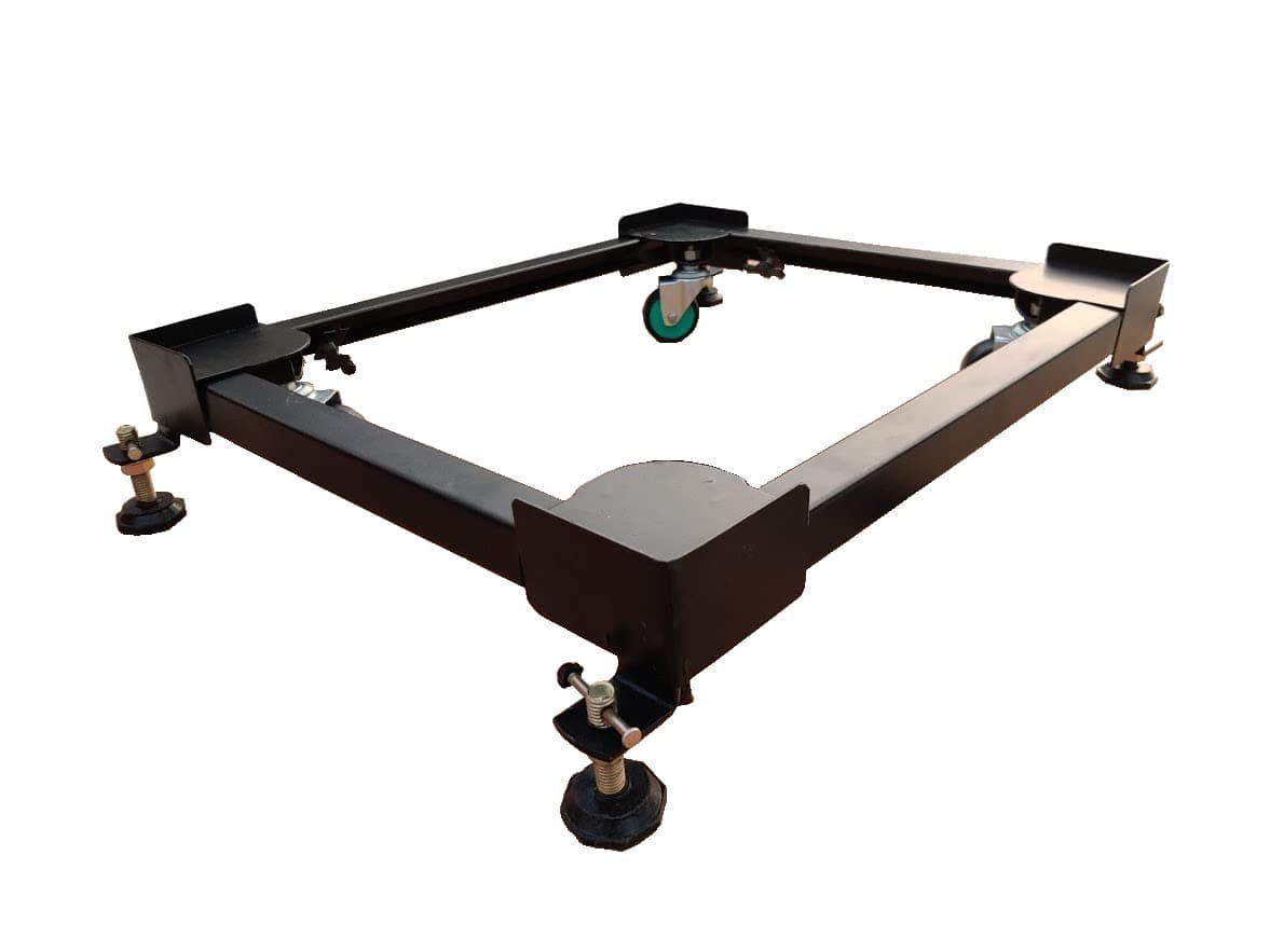 Irkaja Heavy Duty Stand/Trolley for Front/Top Load Fully/Semi Automatic Washing Machine/Dishwasher (Size: Min. 19.5 inch X 16.5 inch, Max. 29.5 inch X 24.5 inch)(Black)