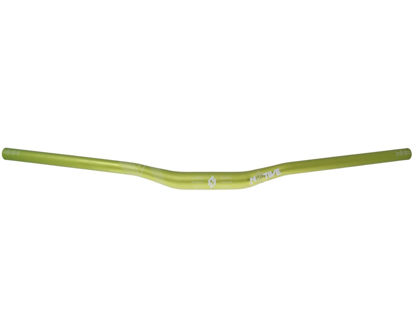 N8TIVE Handlebar AL7075 740x31,8, 20 mm Rise, 5 ° Up, 7 ° BACKSWEEP – Green