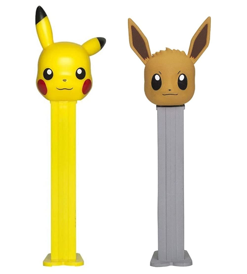 Pez Pokemon Candy Dispenser Set – Pikachu And Eevee Pokemon Pez Dispensers with 2 Pez Candy Refills | Pokemon Candy | Pokemon Party Favors, Grab Bags