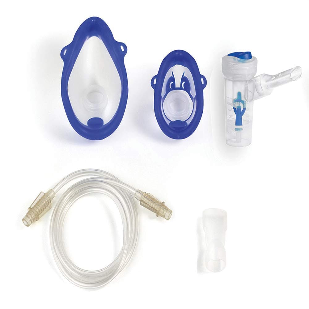 Nuvita NU-0088 - Replacement Kit for Nebuliser 5020A – 4 pcs Included: 1 x ampule, 2 x Masks (Adult and Kid), 1 x Connection Tube, 1 x Complete Nozzle - UE Brand