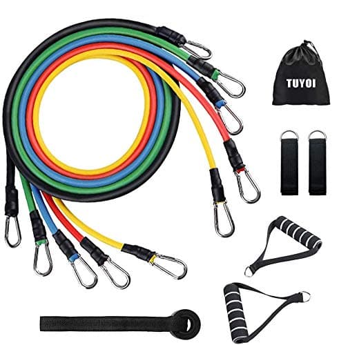 TUYOI Exercise Resistance Bands Set,Home Gym Equipment Men For Home Workouts Resistance Training