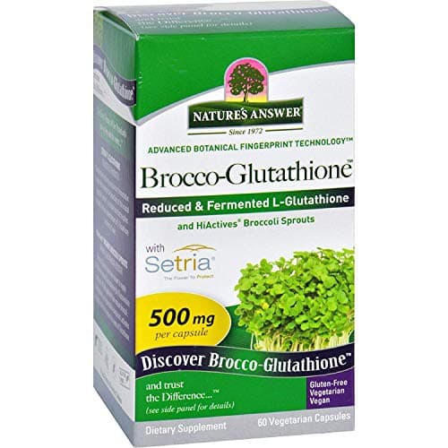 Natures Answer Brocco-Glutathione Reduced And Fermented L-Glutathione Capsules, 60 Ea (pack of 2)