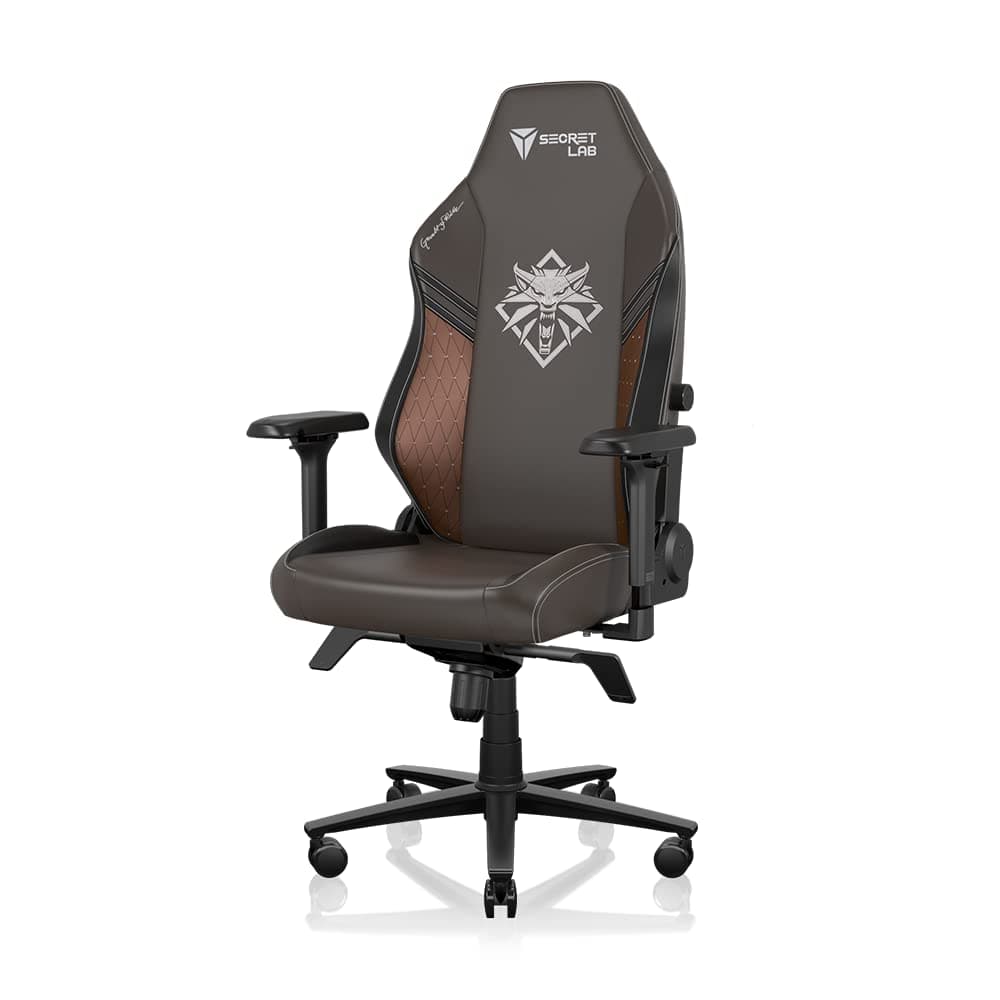 Secretlab Titan Evo The Witcher Chair - Reclining, Ergonomic & Comfortable Computer Chair with 4D Armrests, Magnetic Head Pillow & 4-Way Lumbar Support - Brown - Leatherette