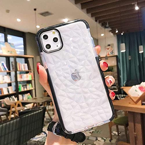 Winzizo iPhone 11 Case, Crystal Clear Gel Rubber Slim Soft TPU Shockproof Drop Phone Protective Cover Compatible for 6.1 inch iPhone 11 (Black)