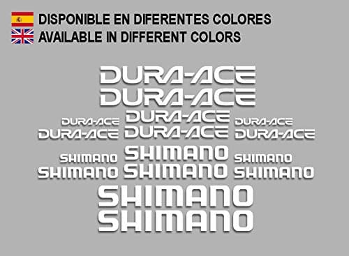 Ecoshirt 7W-RBAH-36CK Stickers Shimano Dura Ace F169 Vinyl Adesivi Decal Aufkleber КТу MTB Stickers Bike, White