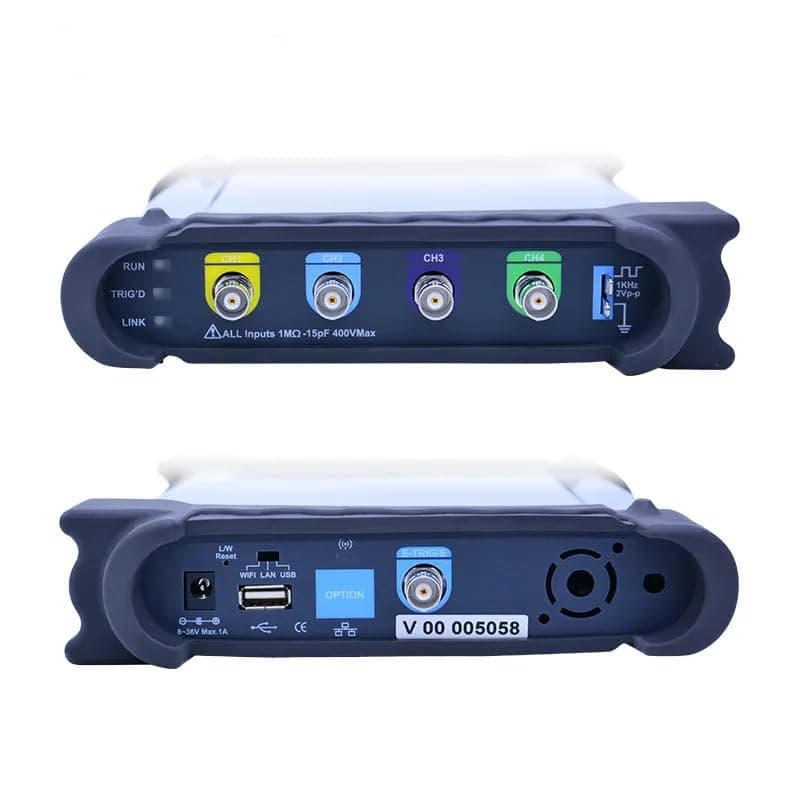 HantekHigh Accuracy USB/PC Oscilloscope Hantek DSO3064/A 4 Channel virtual Diagnostic Oscilloscope Digital Vehicle Maintenance 200MS/s 60MHz Oscilloscope(DSO3064)