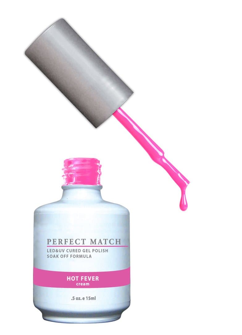 Lechat Nail Care Perfect Match Dual Set Soak Off Gel Polish And Dare To Wear Lacquer - Hot Fever Pms44